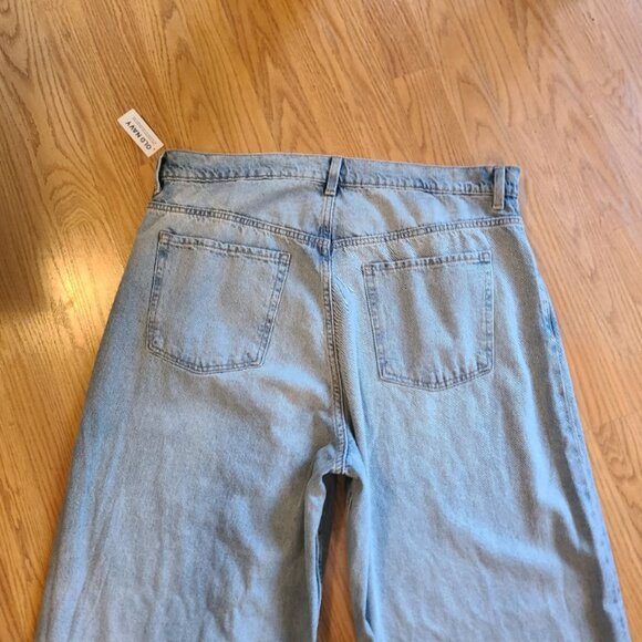 NEW NWT! OLD NAVY EXTRA HIGH-RISE BAGGY WIDE LEG JEANS RIGID DENIM sz 18 Tall - Picture 5 of 6